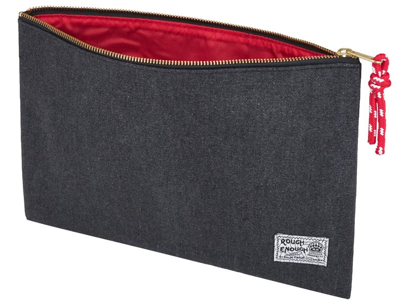 RE ROUGH ENOUGH Rough Enough Important Document Organizer Holder Safe File Folder Bag Letter Size with Zipper for Office School College Teacher Art Supplies Canvas - Image 1